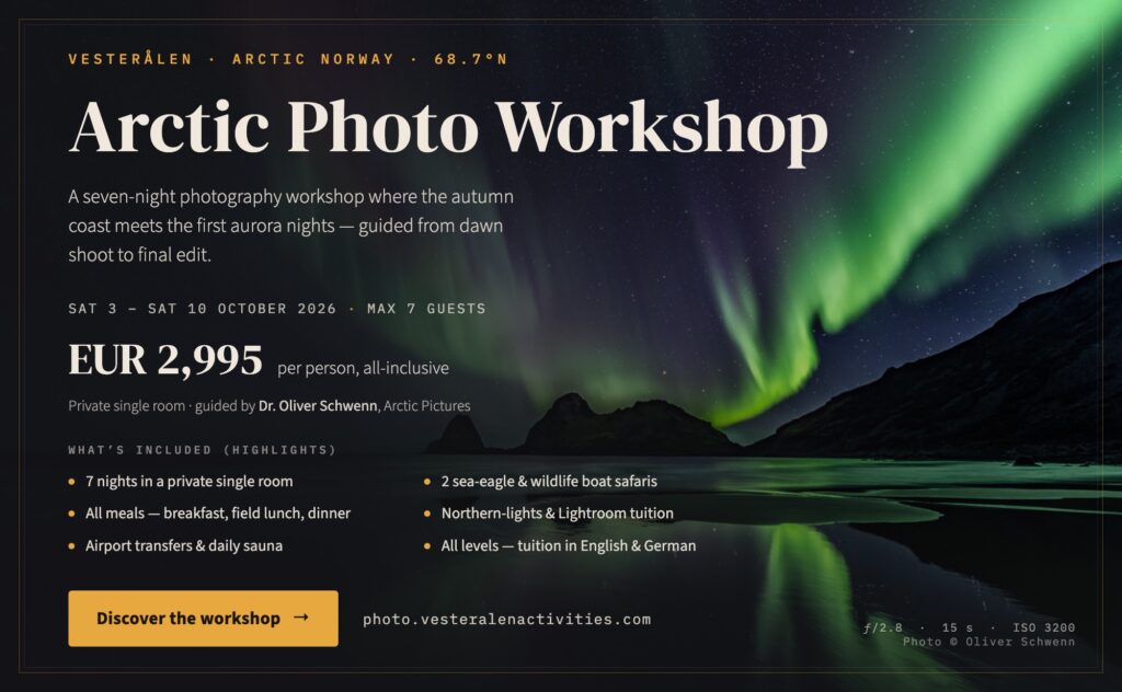 Photo workshop Vesterålen Apartments